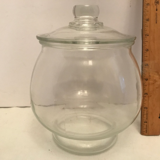 Clear Glass Lidded Jar