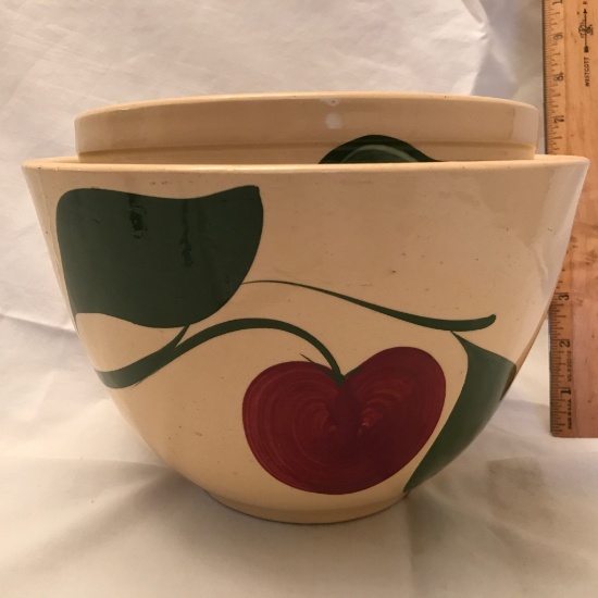 Pair of Vintage Watt Apple Pottery Bowls
