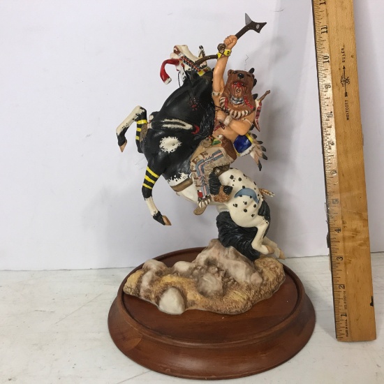 Fine Porcelain Hand Painted "The Pride of the Crow Nation" by the Franklin Mint