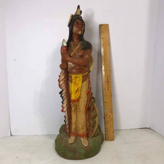 Large 1982 20" Native American Indian Statue by Universal Statuary Corp.