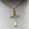 14K Gold Filled Cross Necklace in Box