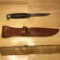 Vintage Henley & Co. Germany Skinning Knife w/Leather Sheath