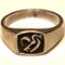 Sterling Silver Ring w/Heart & Key Design