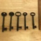 Lot of 5 Antique Skeleton Keys