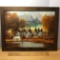 Awesome Framed Original Indian Village Scene Oil Painting by Brenda Raymond 