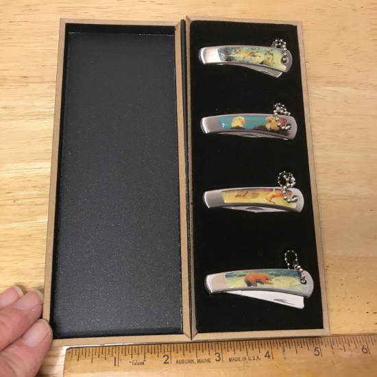 Set of 4 Key Chain Pocket Knives