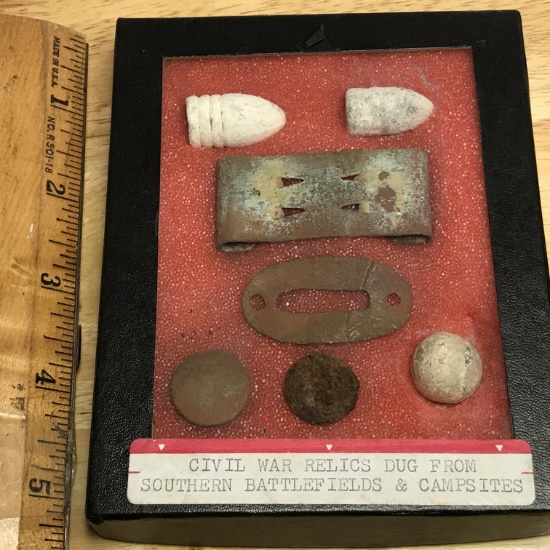 Lot of Civil War Relics Dug From Southern Battlefields & Campsites