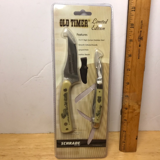 Old Timer Limited Edition Schrade Knife Set w/Sheath