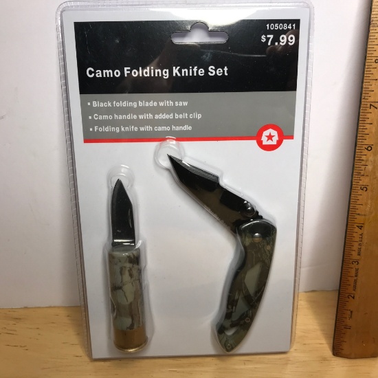 Camo Folding Knife Set