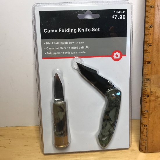 Camo Folding Knife Set