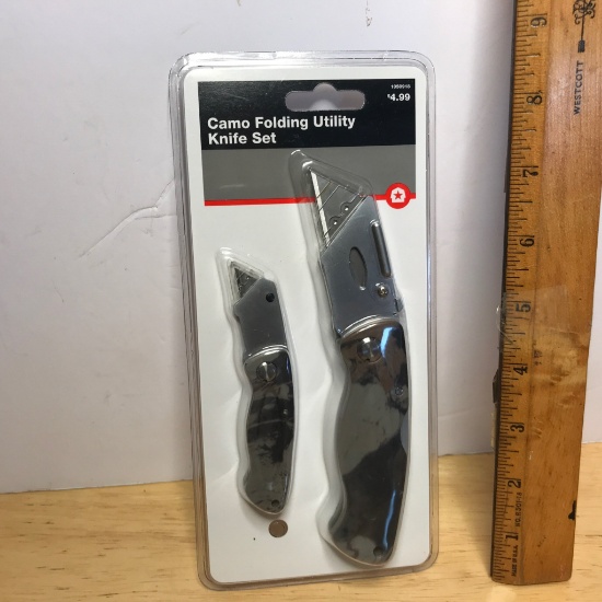 Camo Folding Utility Knife Set