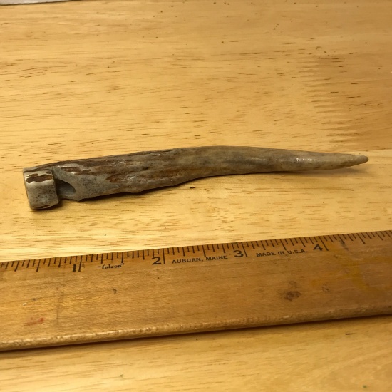 Old Native American Indian Hand Made Antler Whistle