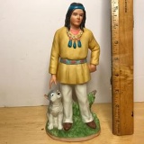 Ceramic Native American Indian Figurine