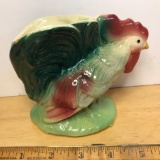 Vintage Pottery Rooster Planter