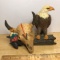 Native American Indian Eagle with Steer Head Figurine