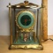 Vintage Heavy Brass Dancing Victorian Ladies Mantle Clock by United Clock Corp