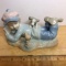 1991 Porcelain Girl Reading with Puppy Signed Paul Sebastian