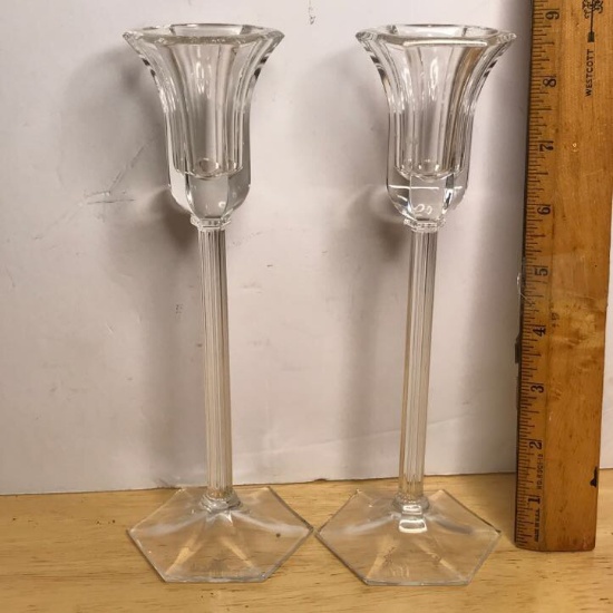 Pair of Waterford Crystal Candlesticks