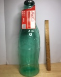 Large Collectible Green Coca-Cola Contour Bottle Bank with Tag