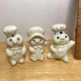 Lot of 3 Pillsbury Doughboy Salt Shakers