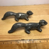 Pair of Ceramic Squirrel Figurines