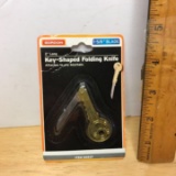 2” Long Key-Shaped Folding Knife - New in Package