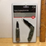 Camo Folding Knife Set - New in Package