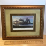 “Crossing Cooper River” Framed, Matted & Double Signed Print by Stephen Gunter