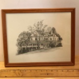 Framed “Rick Rowland” Print of Pacolet Mill Hill Home