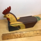 Carved Wood Rooster Box