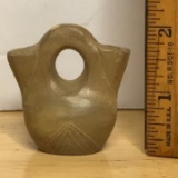 Small Catawba Indian Pottery Wedding Vase - Signed on Bottom