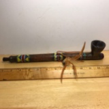 Molded Resin Native American Style Decorative Peace Pipe