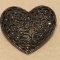 Sterling Silver Marcasite Heart Pin