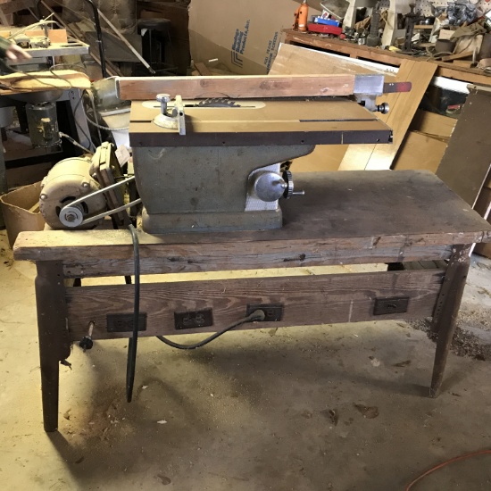Heavy Duty Table Saw & Bench with Power