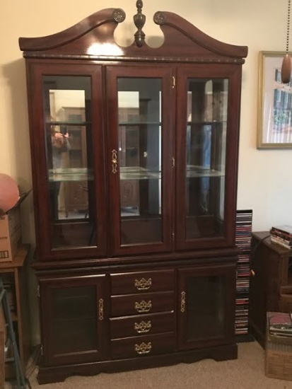 2pc Lighted China Cabinet
