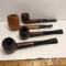 Lot of 4 Vintage Smoking Pipes - 3 Dr. Grabow & 1 Made in Italy