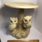 Vintage Ceramic Owl Side Table