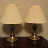 Pair of Brass Finish Lamps