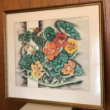 Framed & Matted Floral Print by Wilda Piper