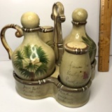 Ceramic 5 pc Cruet Set