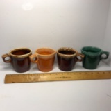Set of 4 Vintage Signed “Hull” Mugs