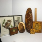 Lot of Vintage Owl Wall Hangings