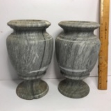 Pair of Marble Outdoor Planters