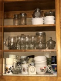 Cabinet Lot of Glassware & Misc