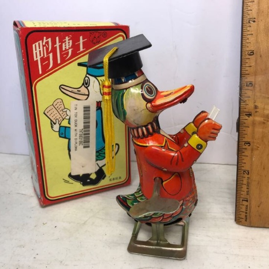 Tin “Dr. Duck” Wind-up Collector’s Toy with Box