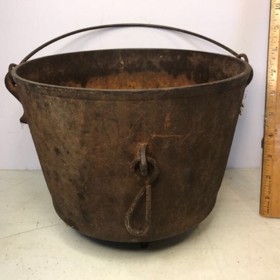 Antique Cast Iron Footed Pot