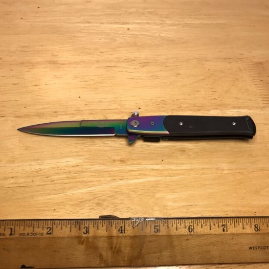 Pocket Knife with Rainbow Blade