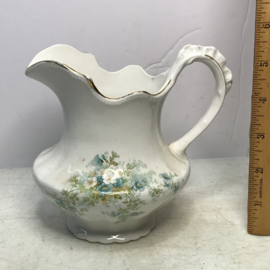 Vintage “Hall” Floral China Pitcher