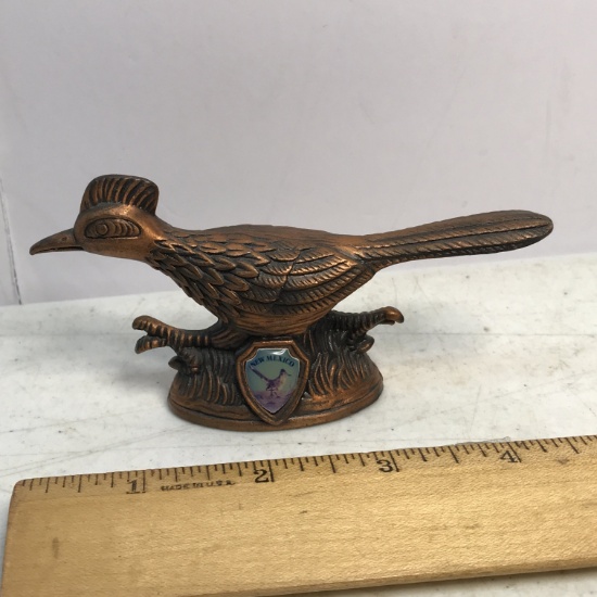 Copper Roadrunner Souvenir Figurine from New Mexico