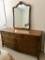Vintage 3 Over 4 Wooden Dresser with Mirror Made by Kindel Furniture Company